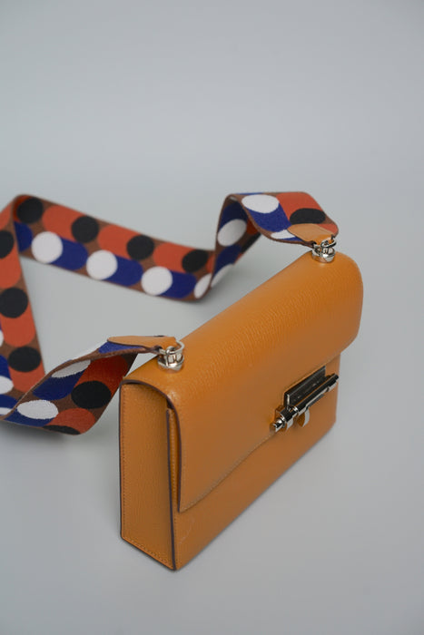 Hermes Verrou Mini Bag in Caramel/Noisette-Cuivre/Noir Phw