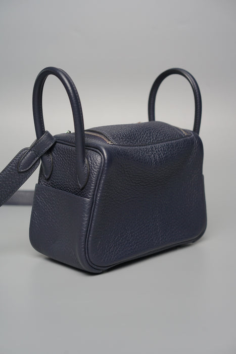 Hermes Mini Lindy in Blue Nuit Phw