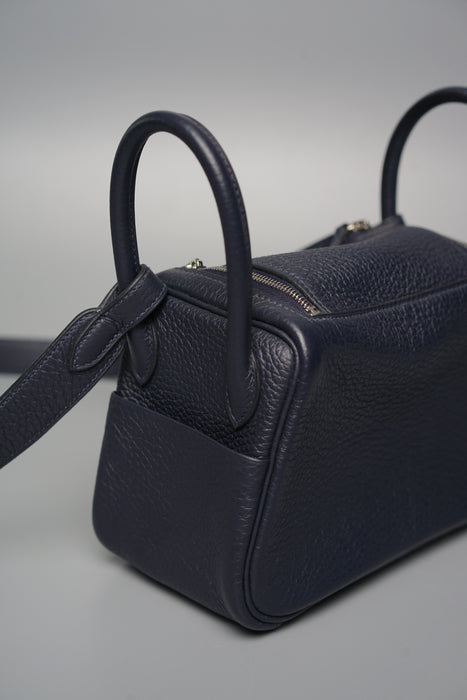 Hermes Mini Lindy in Blue Nuit Phw