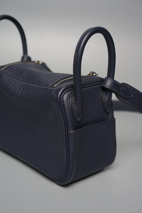 Hermes Mini Lindy in Blue Nuit Phw