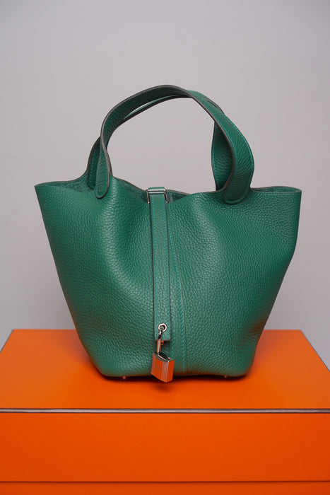 Hermes Picotin 18 in Vert Moyen Phw (Brand New)