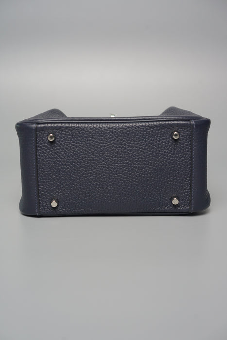 Hermes Mini Lindy in Blue Nuit Phw