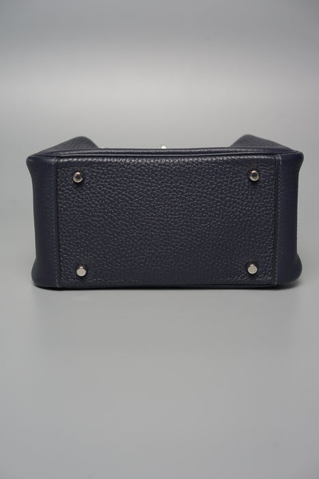 Hermes Mini Lindy in Blue Nuit Phw