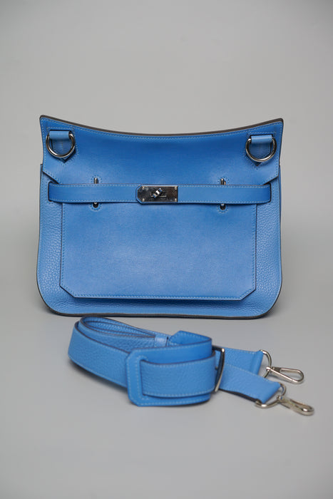 Hermes Jypsiere 28 in Blue Jeans Phw
