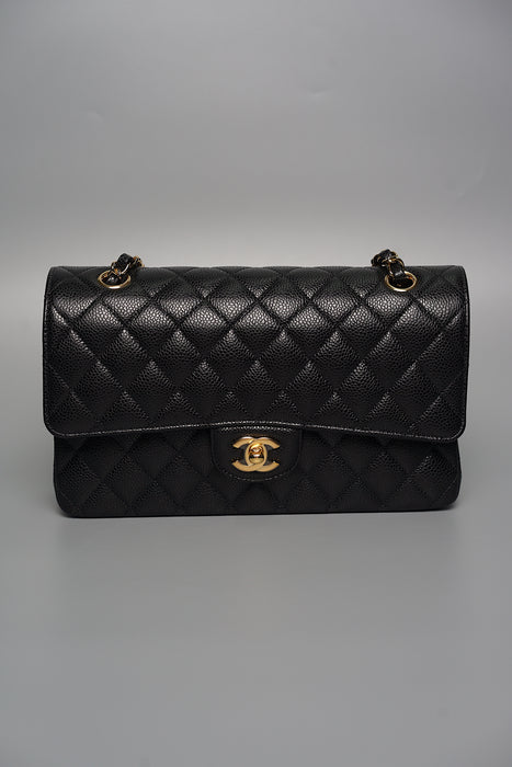 Chanel Medium Classic Double Flap in Black Caviar Ghw