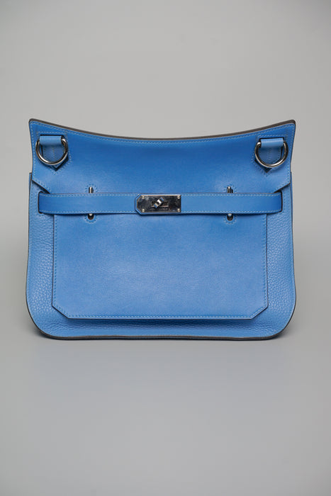 Hermes Jypsiere 28 in Blue Jeans Phw