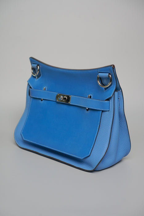 Hermes Jypsiere 28 in Blue Jeans Phw