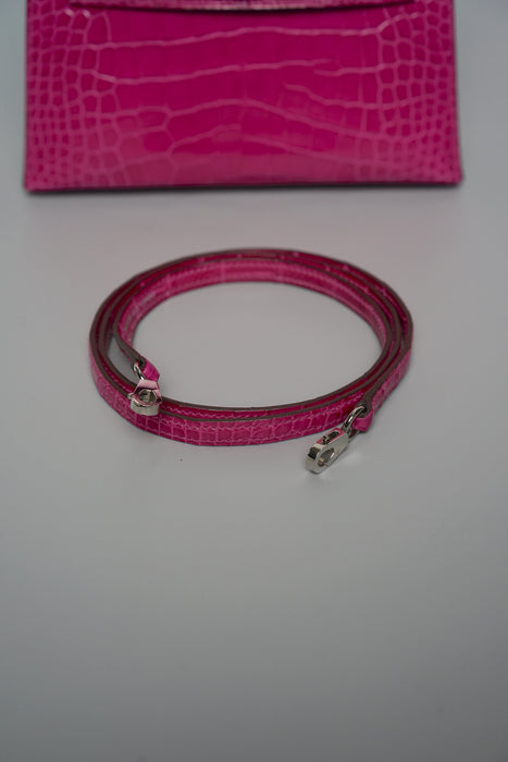 Hermes kelly 20 rose scheherazade shiny alligator phw