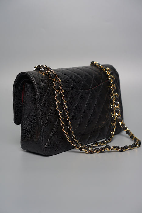 Chanel Medium Classic Double Flap in Black Caviar Ghw