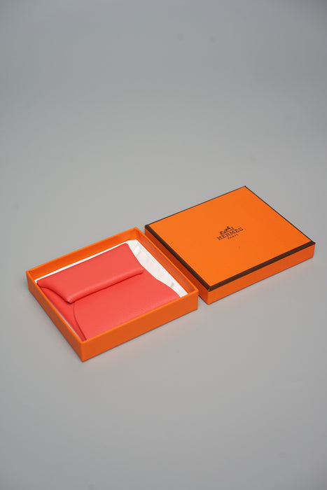 Hermes Bastia Change Purse in Rose Azalea Phw (Brand New)