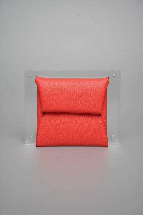 Hermes Bastia Change Purse in Rose Azalea Phw (Brand New)