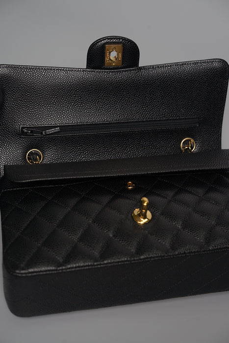 Chanel Medium Classic Double Flap in Black Caviar Ghw