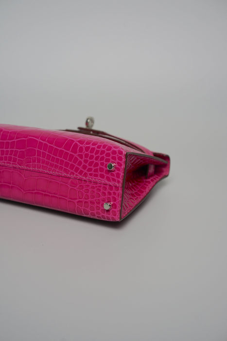Hermes kelly 20 rose scheherazade shiny alligator phw