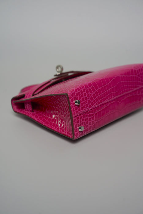 Hermes kelly 20 rose scheherazade shiny alligator phw