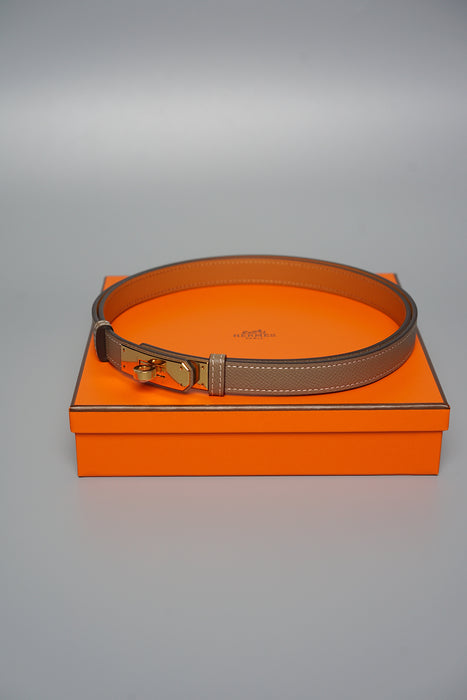 Hermes Kelly Belt in Etoupe Ghw (Brand New)