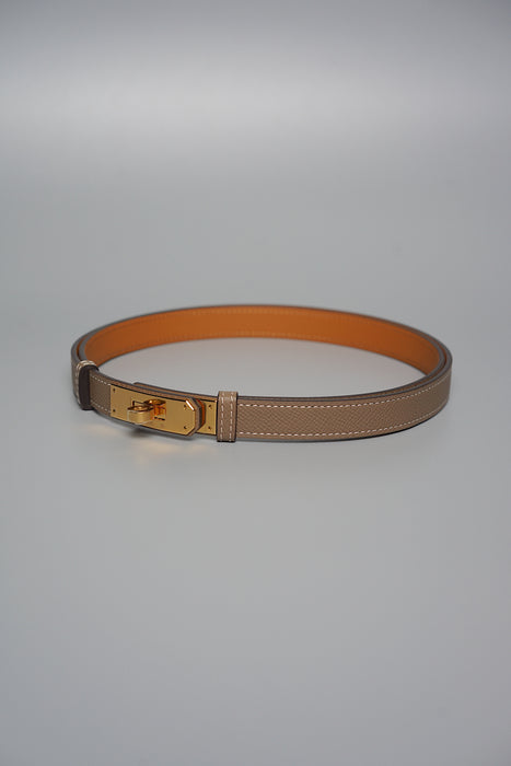 Hermes Kelly Belt in Etoupe Ghw (Brand New)