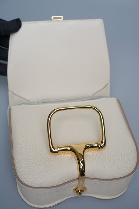 Hermes Della Cavalleria Mini in Craie Ghw (Brand New)