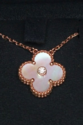 VCA 2025 Holiday Pendant in Light Pink Mother of Pearl (Brand New)