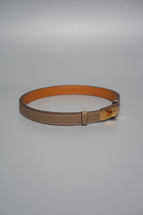 Hermes Kelly Belt in Etoupe Ghw (Brand New)