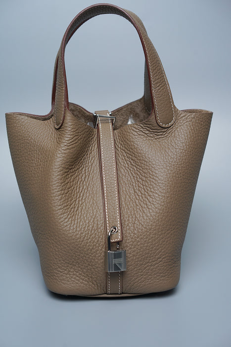 Hermes Picotin 18 in Etoupe Phw (Brand New)