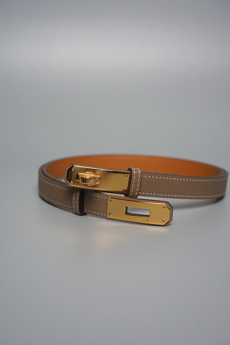 Hermes Kelly Belt in Etoupe Ghw (Brand New)