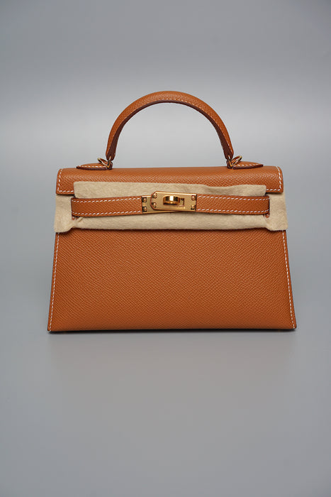 Hermes Kelly 20 in Gold Epsom Ghw (Brand New)