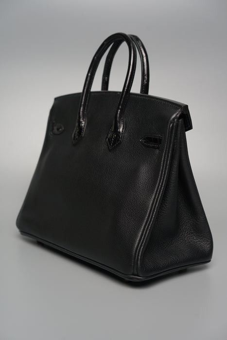 Hermes Birkin 25 Touch in Black Rghw (Brand New)