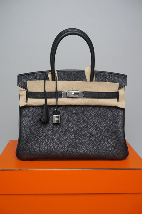 Hermes Birkin 30 in Noir Togo Phw (Brand New)