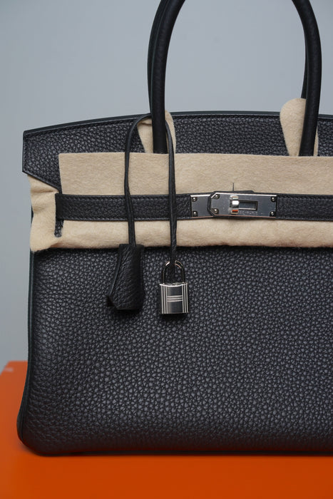 Hermes Birkin 30 in Noir Togo Phw (Brand New)