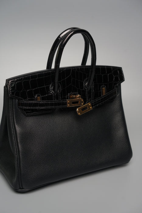 Hermes Birkin 25 Touch in Black Rghw (Brand New)