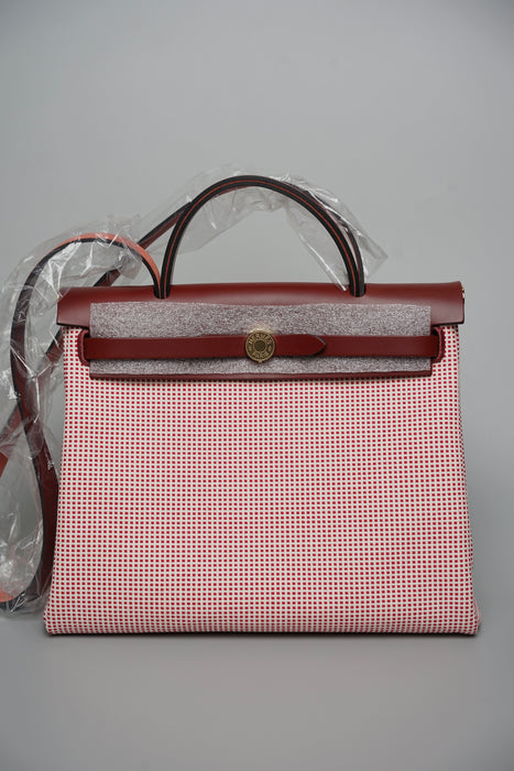 Hermes Herbag 31 in Rouge H Viking Ghw (Brand New)