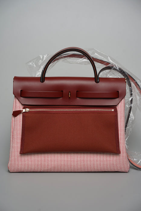 Hermes Herbag 31 in Rouge H Viking Ghw (Brand New)