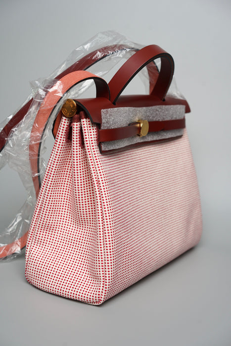 Hermes Herbag 31 in Rouge H Viking Ghw (Brand New)