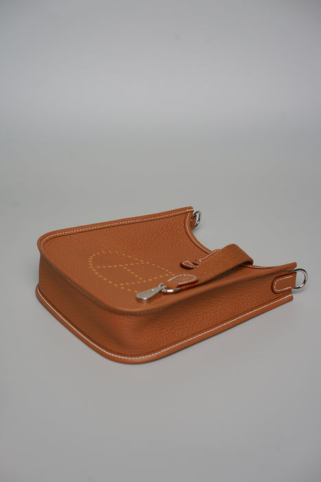 Hermes Mini Evelyne in Gold Phw (Brand New)