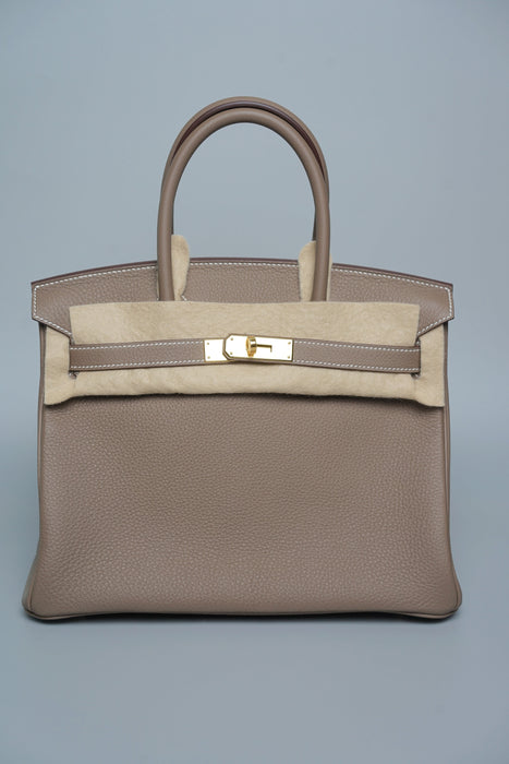 Hermes Birkin 30 in Etoupe Togo Ghw (Brand New)