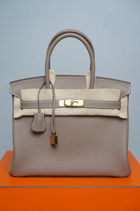 Hermes Birkin 30 in Etoupe Togo Ghw (Brand New)