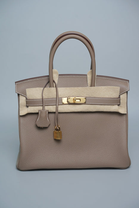 Hermes Birkin 30 in Etoupe Togo Ghw (Brand New)