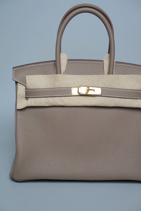 Hermes Birkin 30 in Etoupe Togo Ghw (Brand New)