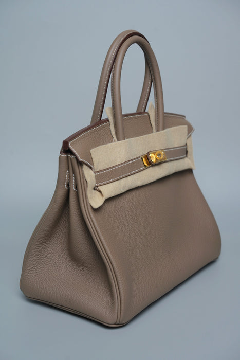 Hermes Birkin 30 in Etoupe Togo Ghw (Brand New)