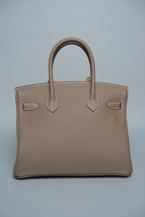 Hermes Birkin 30 in Etoupe Togo Ghw (Brand New)