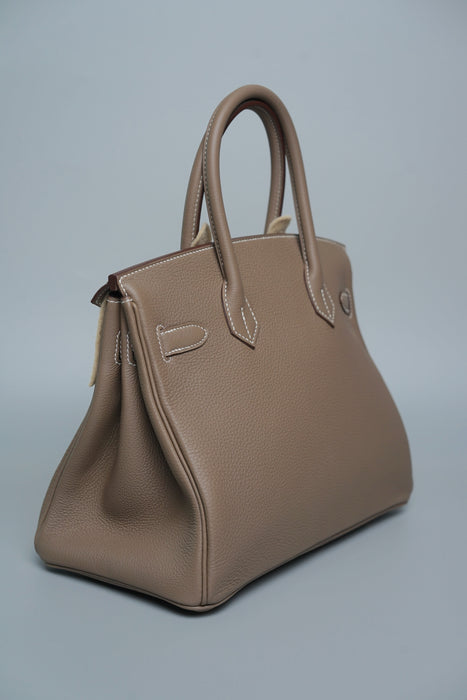 Hermes Birkin 30 in Etoupe Togo Ghw (Brand New)