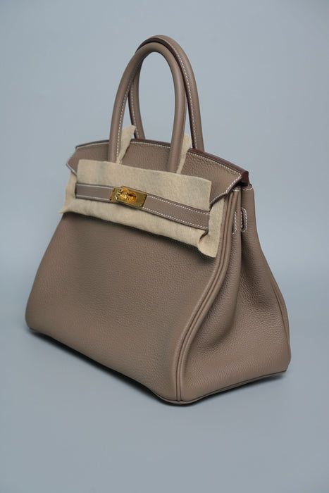 Hermes Birkin 30 in Etoupe Togo Ghw (Brand New)