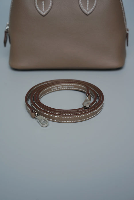 Hermes Mini Bolide in Etoupe Chèvre Phw (Brand New)