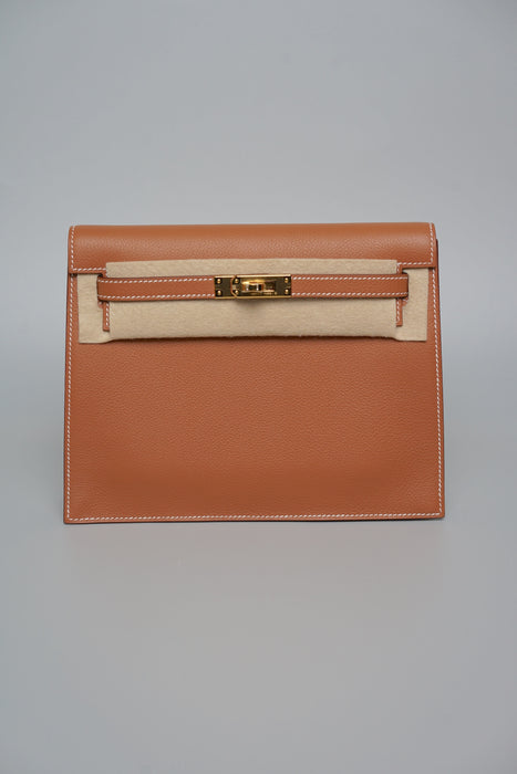 Hermes Kelly Danse in Gold Evercolor Ghw (Brand New)