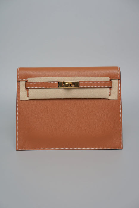 Hermes Kelly Danse in Gold Evercolor Ghw (Brand New)