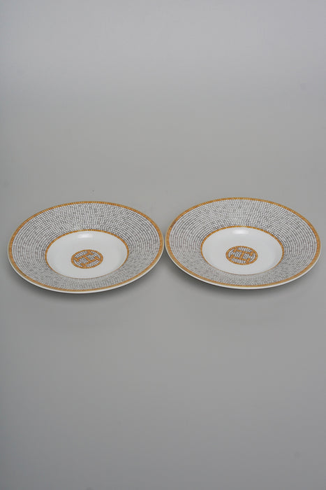 Hermes Mosaique Au 24 gold coffee cup and Saucer Set of 2 (Brand New)