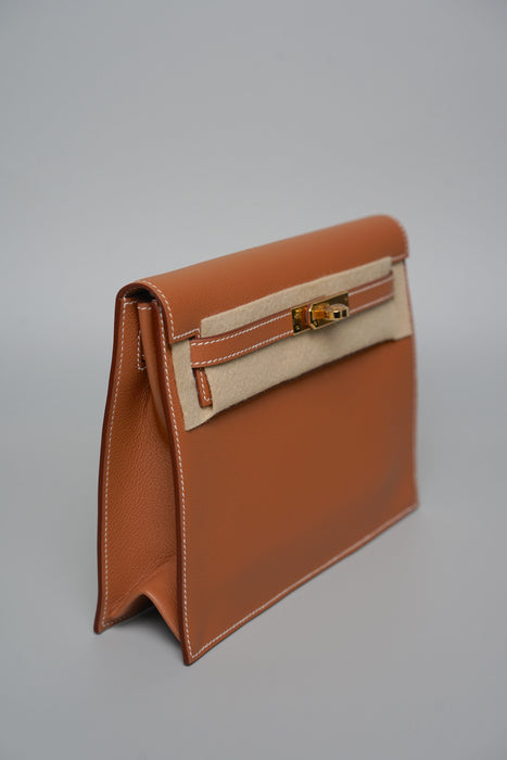 Hermes Kelly Danse in Gold Evercolor Ghw (Brand New)