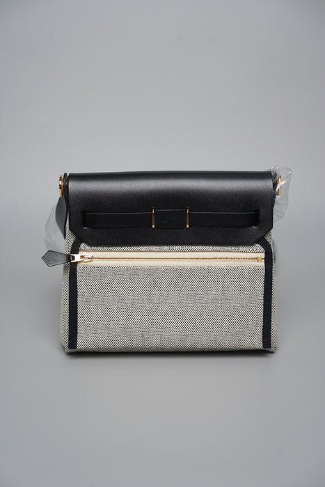 Hermes Mini HerBag in Ecru/Noir Ghw (Brand New)