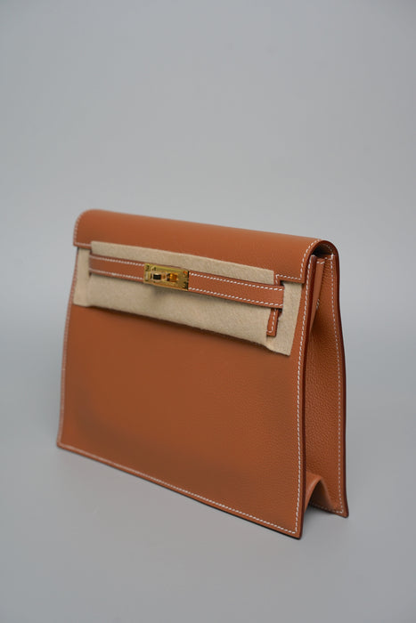 Hermes Kelly Danse in Gold Evercolor Ghw (Brand New)