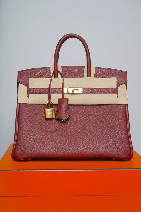 Hermes Birkin 25 in Rouge Togo Ghw
